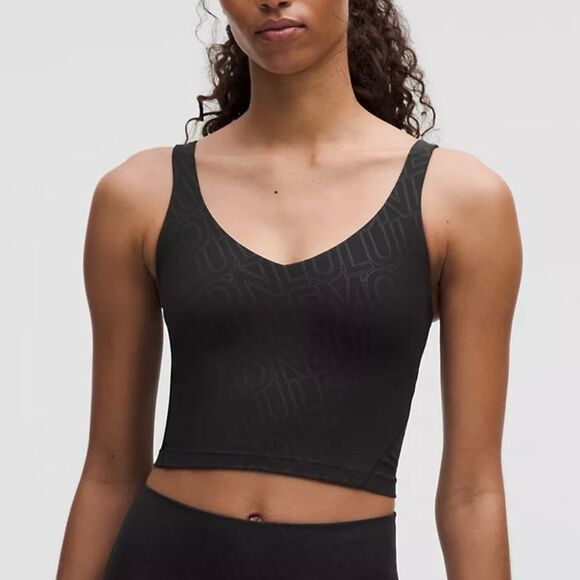 Lululemon Align Cropped Tank Top in Black/Grey Women’s Size 4 - Picture 1 of 7